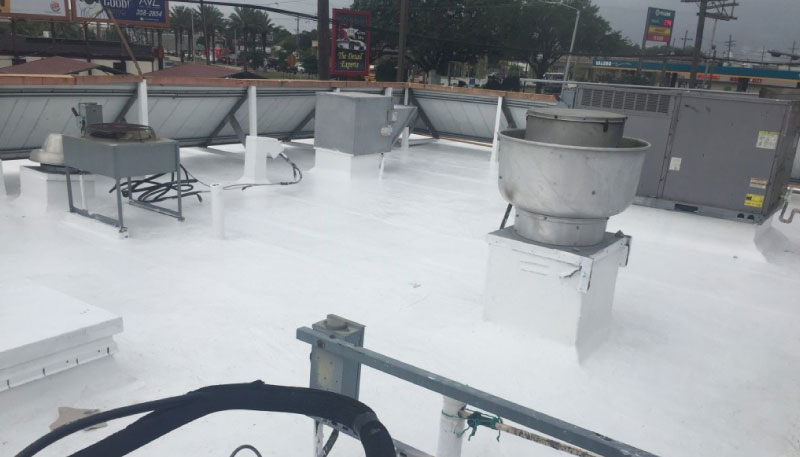 Photo of roofing with cool coating